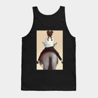 Young Girl on a Donkey - Greeting Card and Prints Tank Top